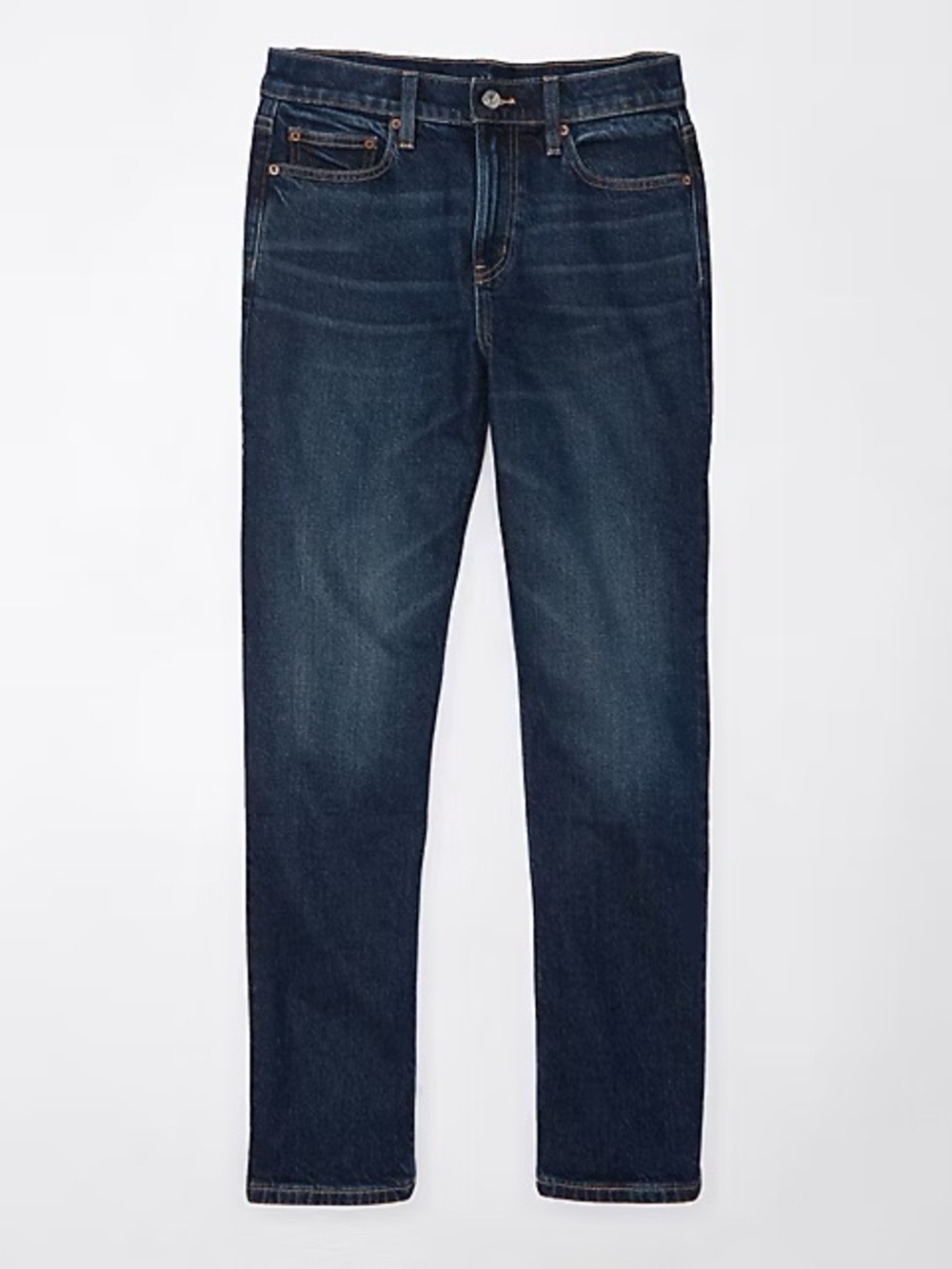 AE Stretch Super High-Rise Ankle Straight Jeans